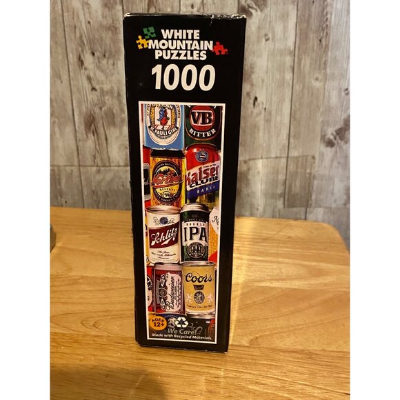 White Mountain Beer Cans 1000 Piece Jigsaw Puzzle No. 1130T - Picture 4 of 6